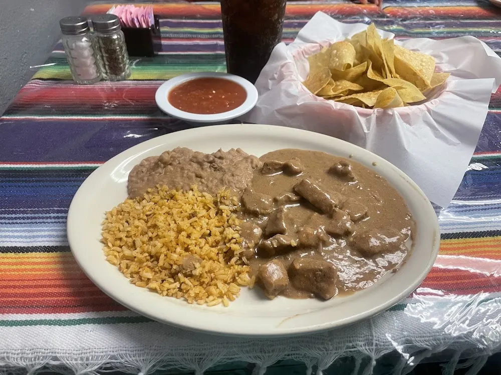 Tamale Chile and Cheese Beans and Rice